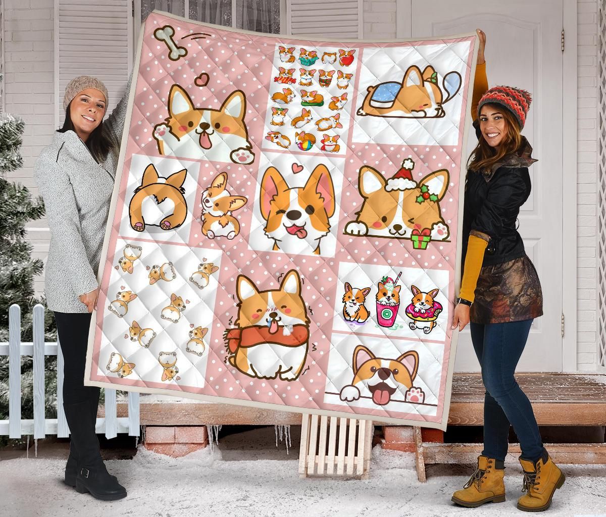 Corgi Quilt Blanket Dhc09121537Dd
