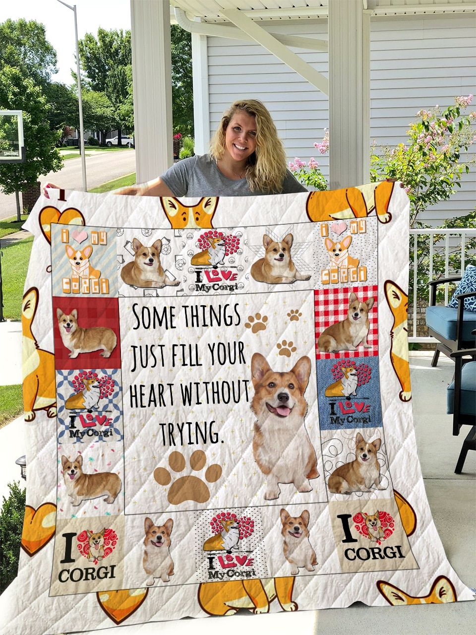 Corgi Quilt Blanket DHC13121676VT