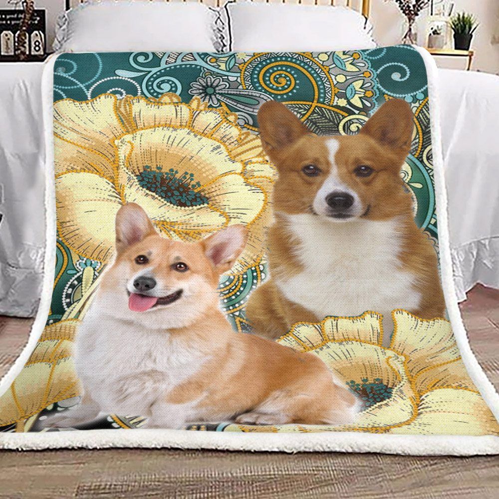 Corgi Sherpa Fleece