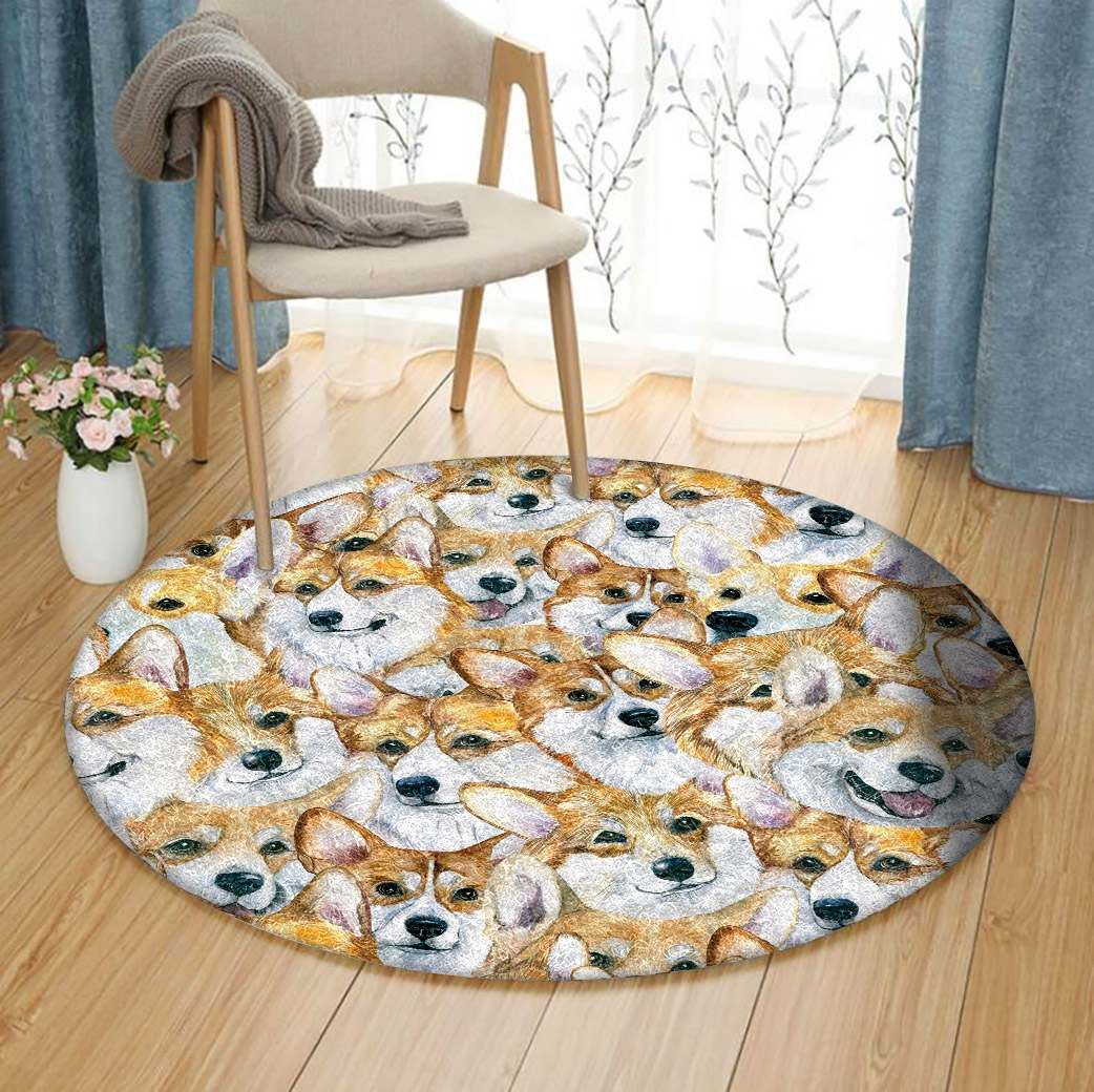 Corgi Round Carpet