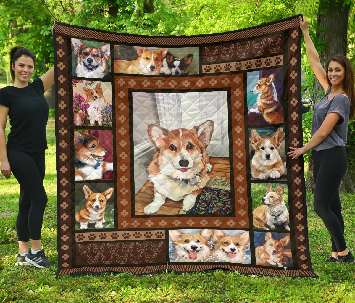 Corgi Where You Go I Follow Quilt Blanket DHC3112740TD
