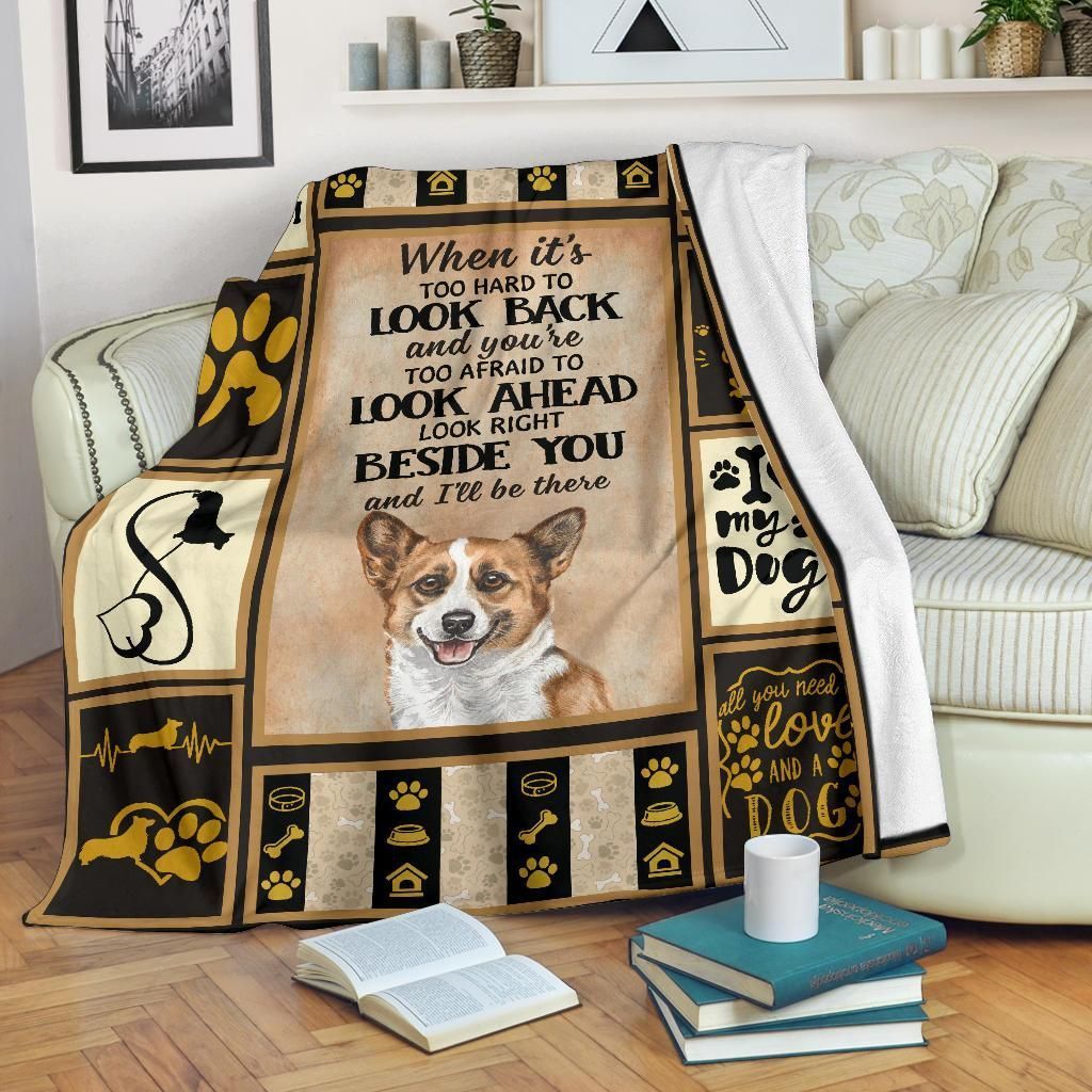Corgi Will Be There Sherpa Fleece Blanket