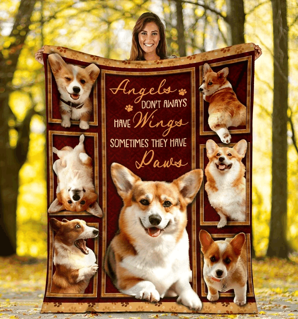 Corgi Wings Or Paws Quilt Blanket DHC3112300TD