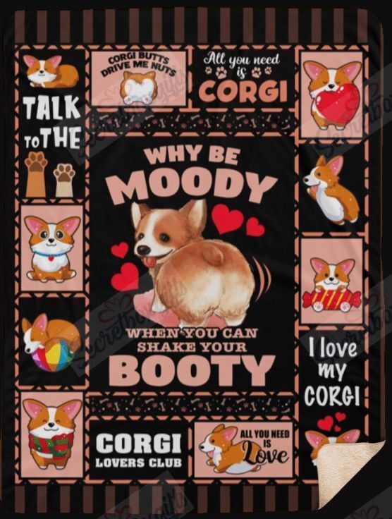 Corgi Fleece Blanket