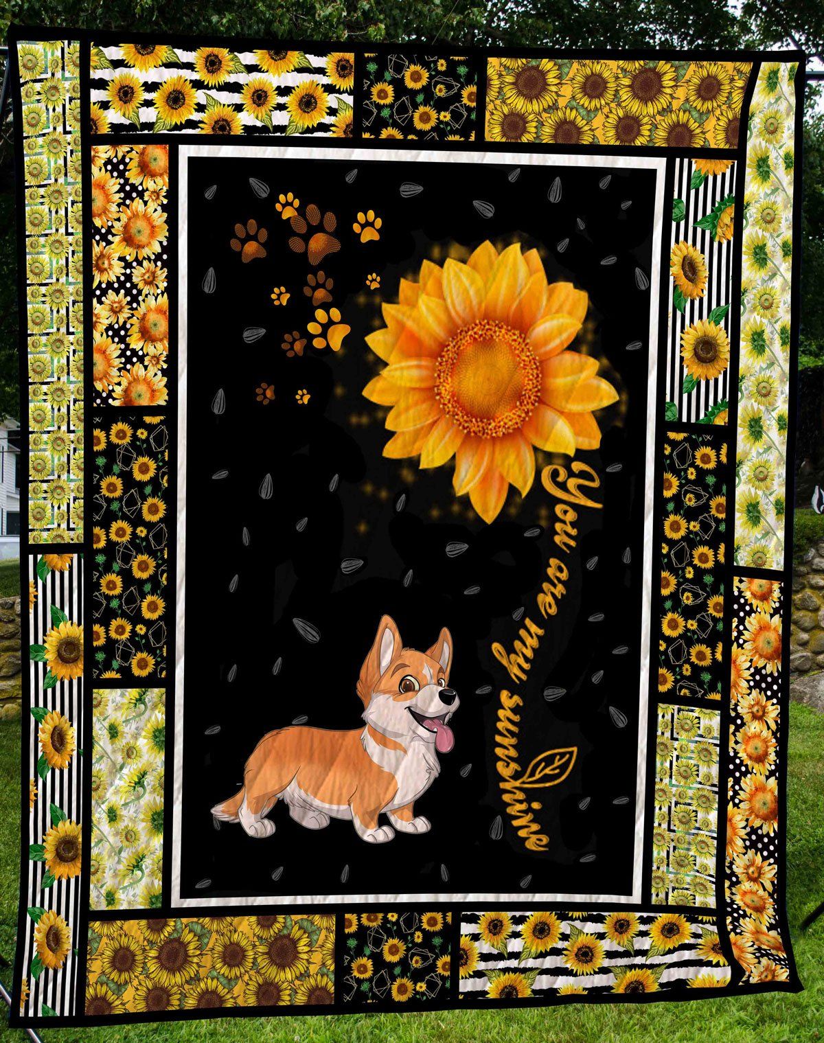 Corgi You Are My Sunshine Quilt Blanket Dhc09121735Dd