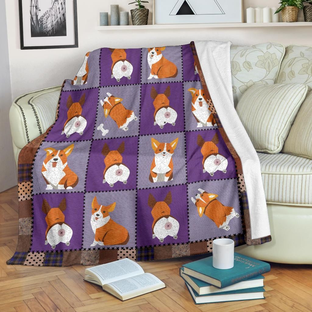Corgis Sherpa Fleece Blanket