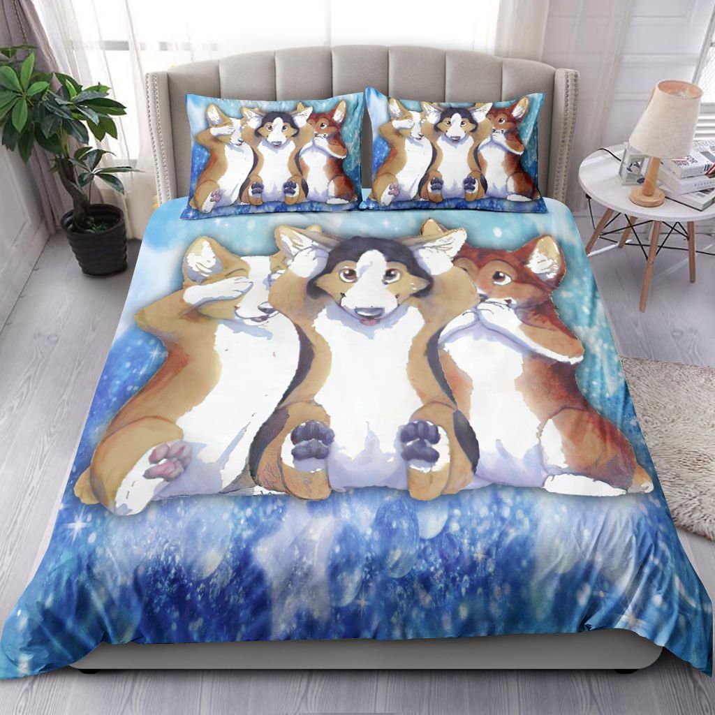 Corgis If You Hurt My Dogs I Will Slap You So Hard Even Google Will Not Be Able To Find You Bedding Set