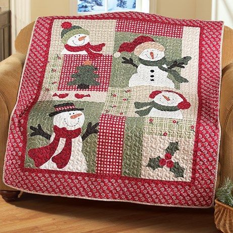 Country Snowman PTC051204 Quilt Blanket