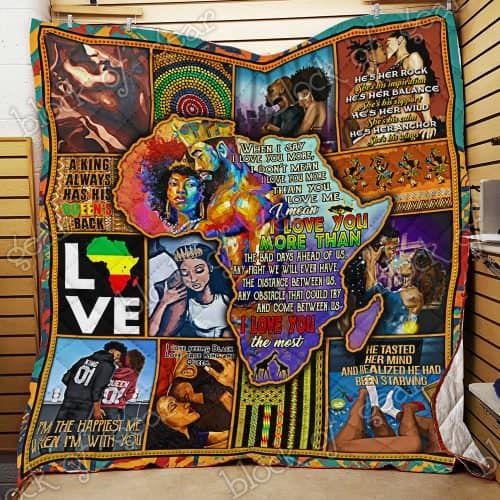 Couple African CL18100170MDQ Quilt Blanket