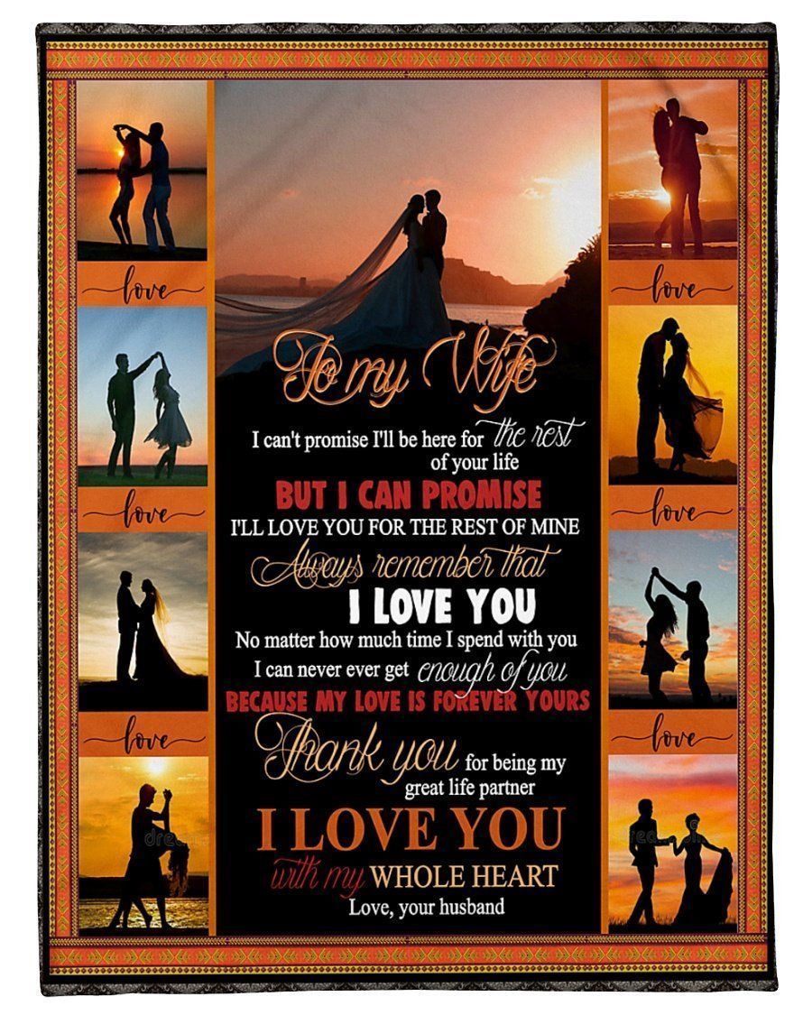 Couple Dancing Sunrise To My Wife I Love You Fleece Blanket