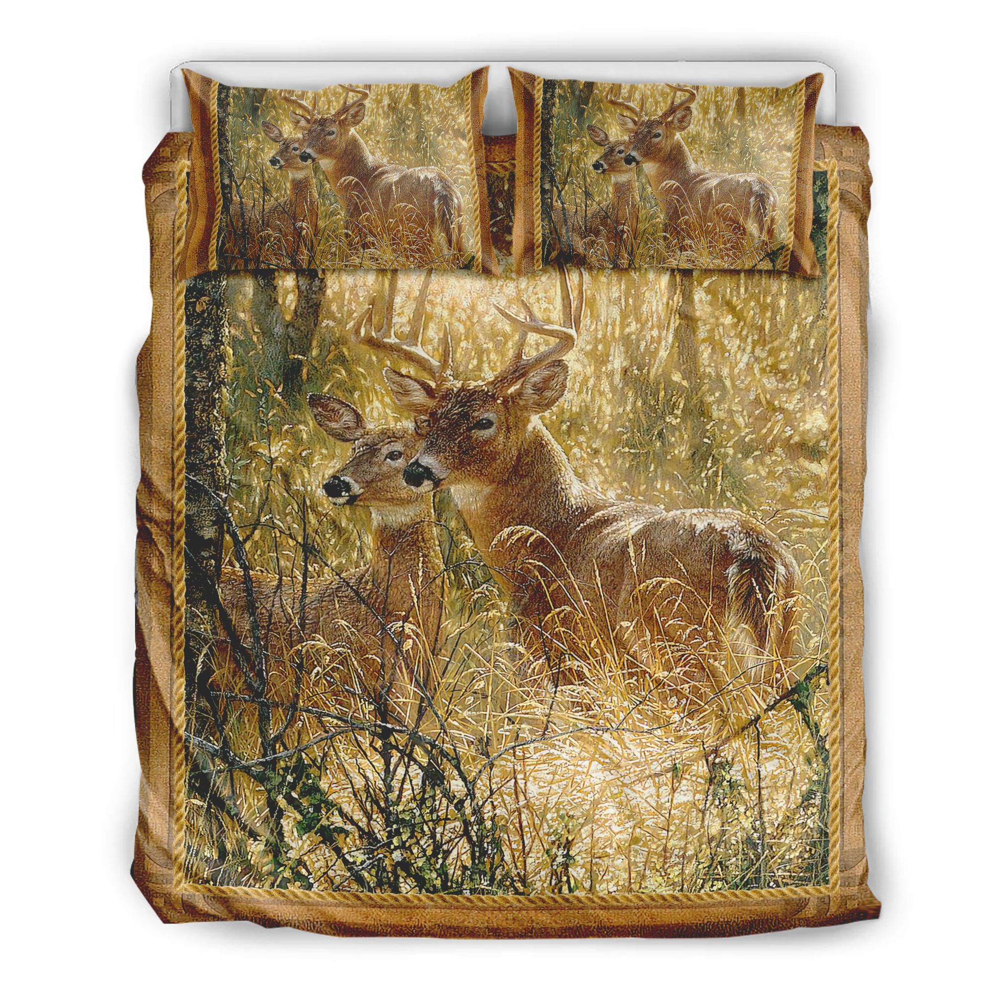 Couple Deer At Forest Bedding Set