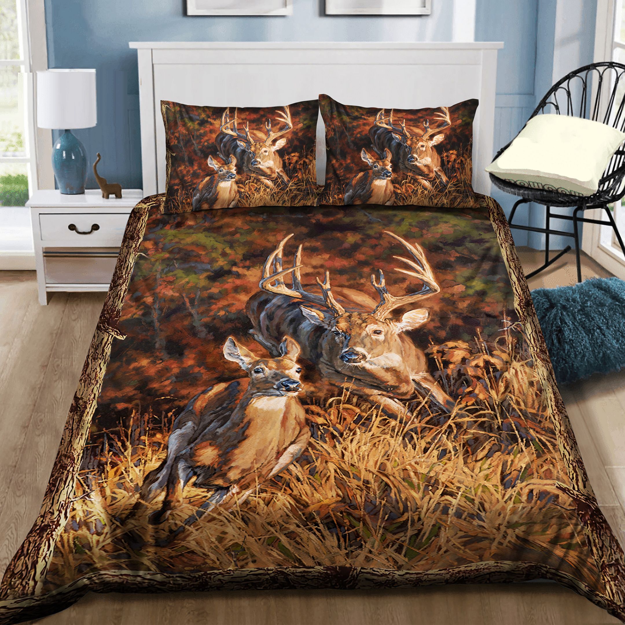 Couple Deer Hunting Bedding Set