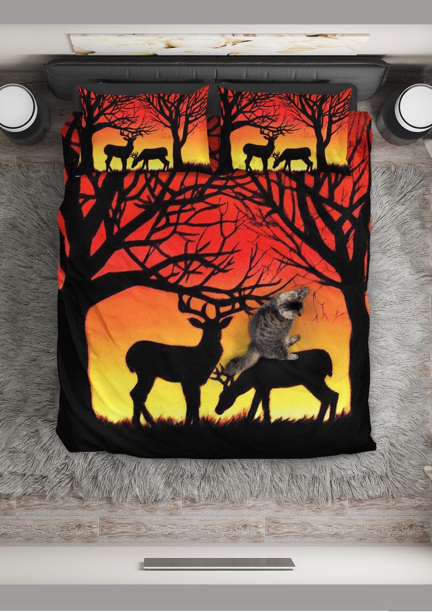Couple Deer In Fall Bedding Set