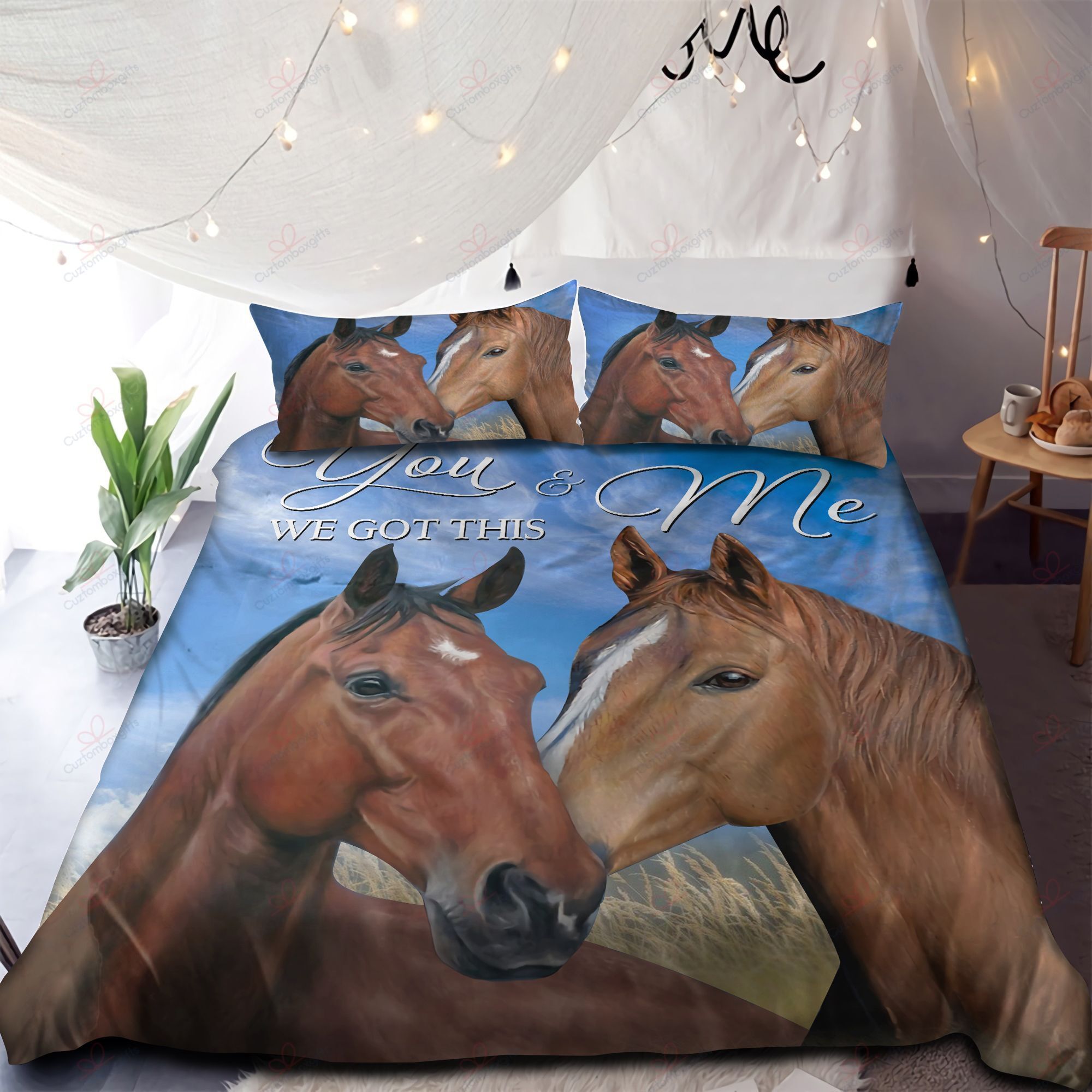 Couple Horse Bedding Set