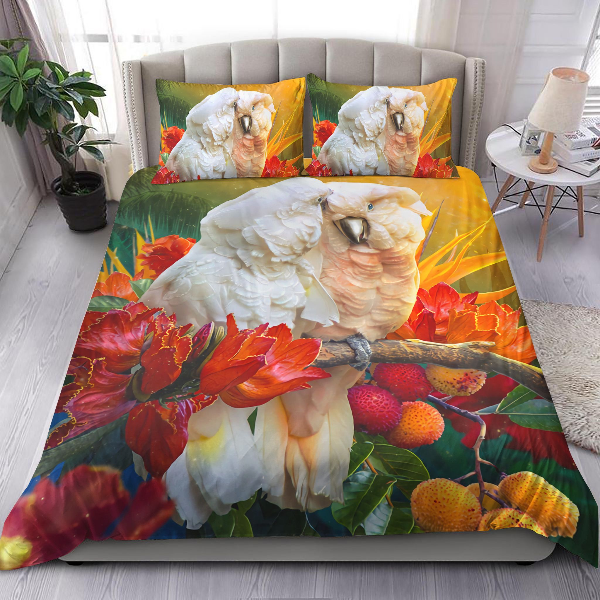 Couple Parrots Bedding Set
