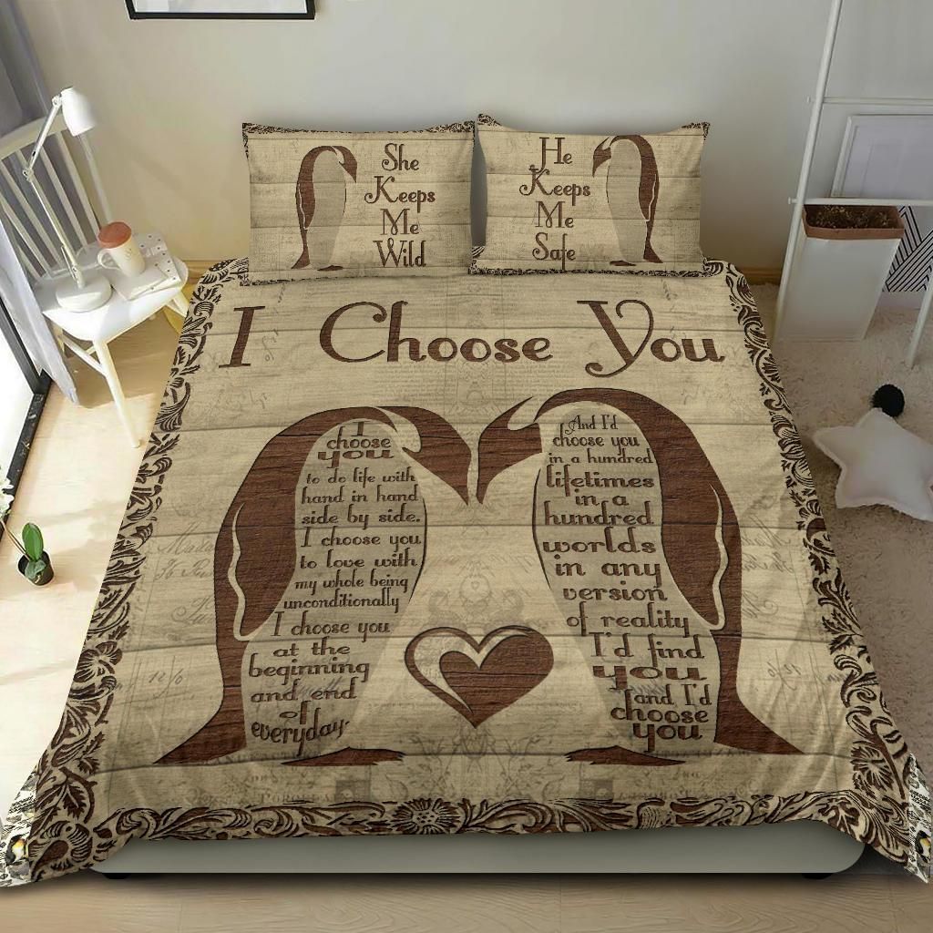 Couple Penguin Bedding Set