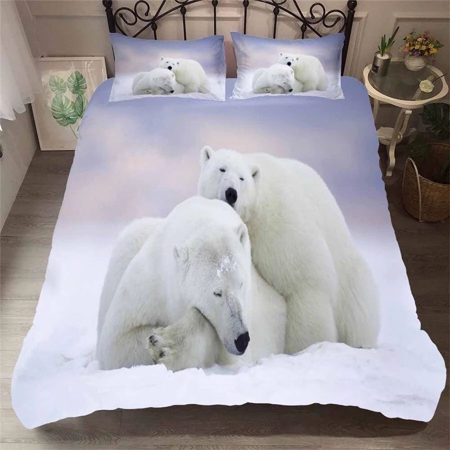 Couple Polar Bears Bedding Set