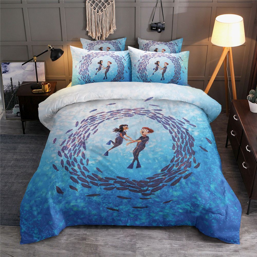 Couple Scuba Diving Bedding Set