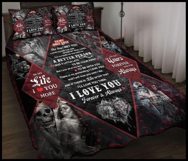 Couple Skull Bedding Set