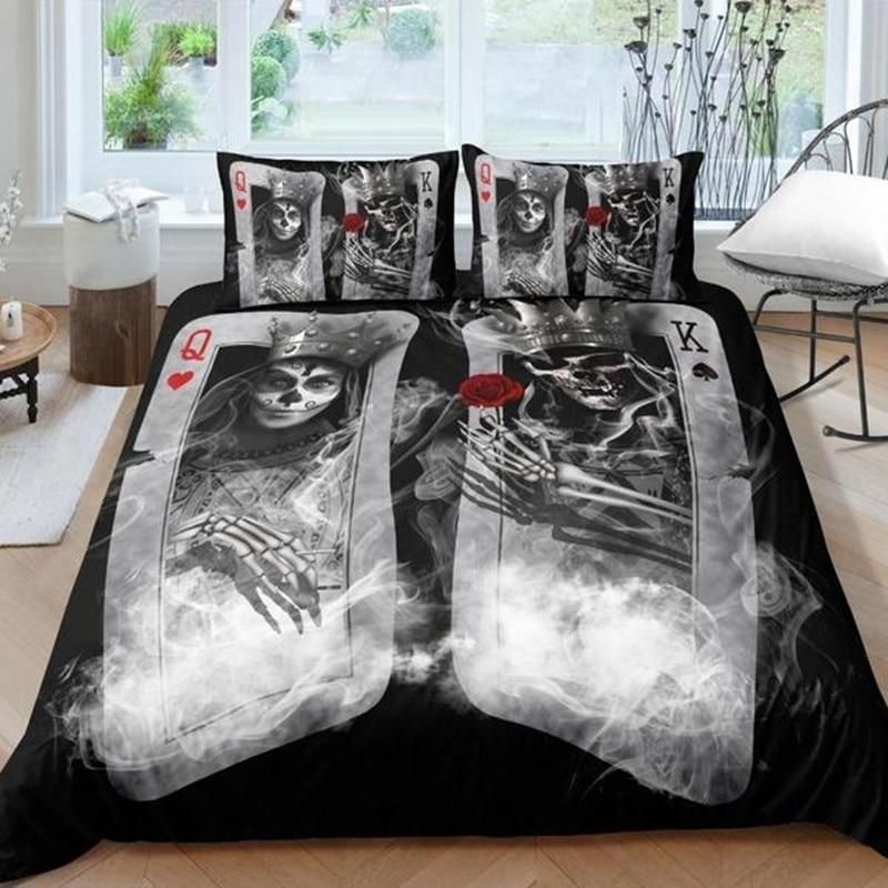 Couple Sugar Skull Bedding Set