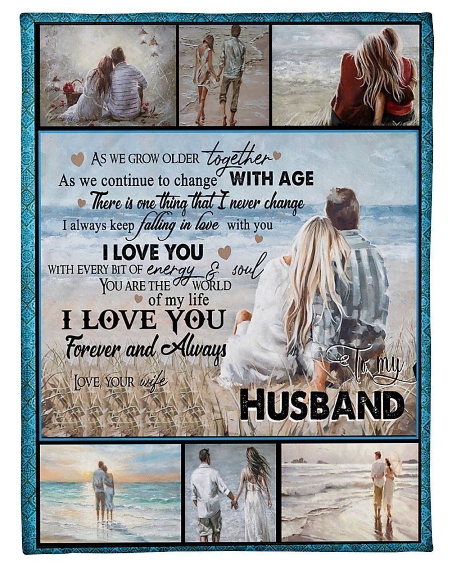 Couple To My Husband I Love You Forever Fleece Blanket