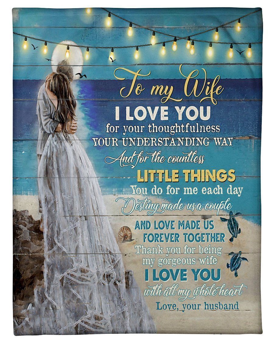 Couple To My Wife Love Made Us Forever Together Fleece Blanket