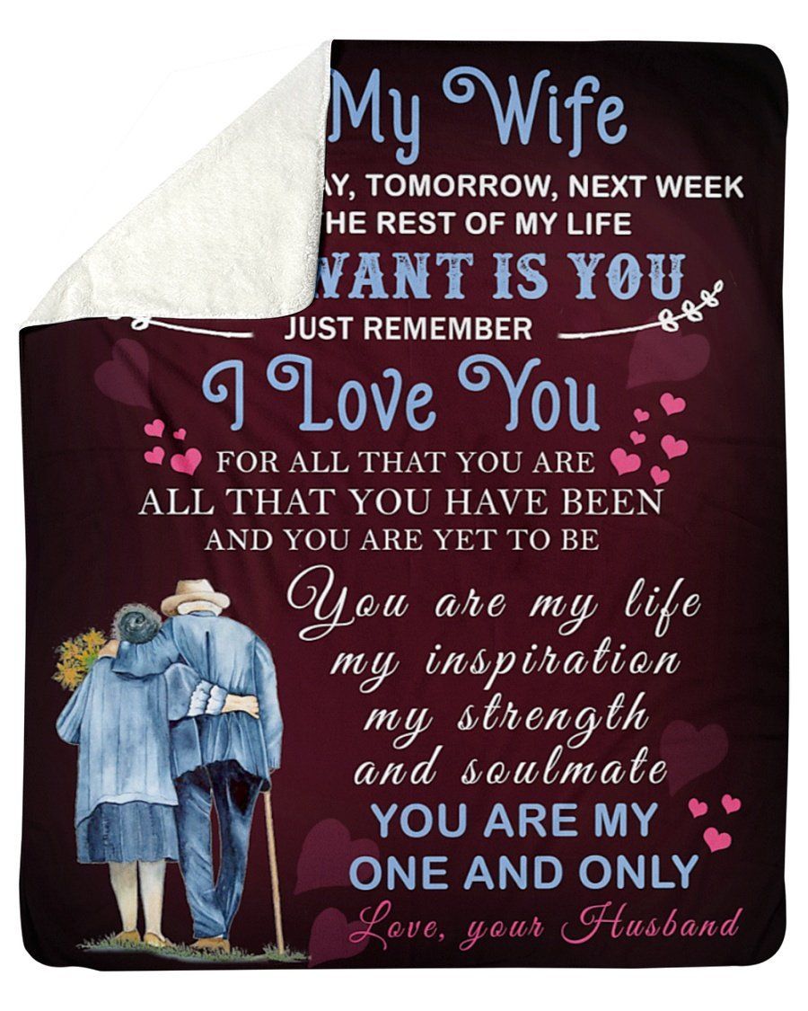 Couple To My Wife You Are My One And Only Fleece Blanket Sherpa Blanket
