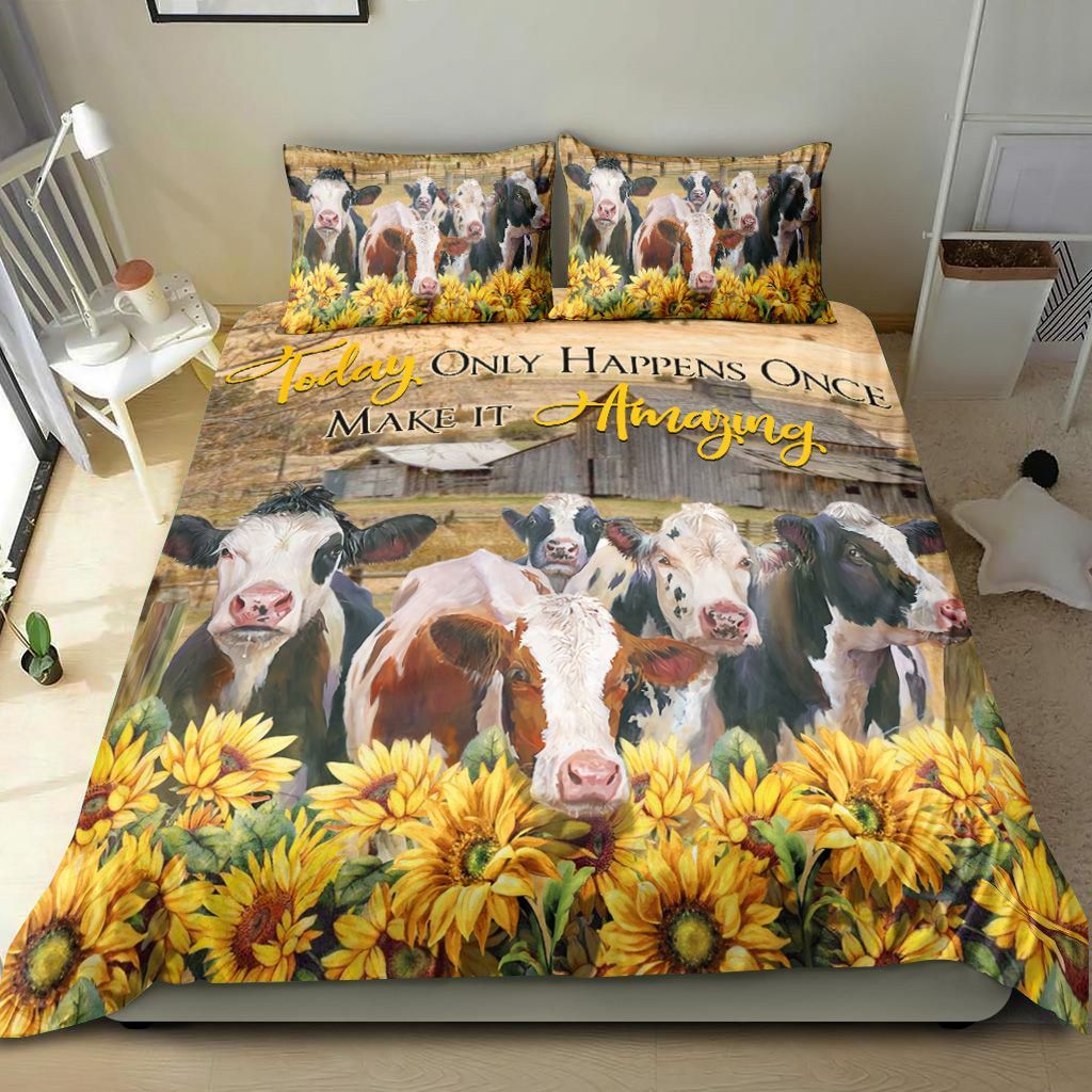 Cow And Sunflower Bedding Set