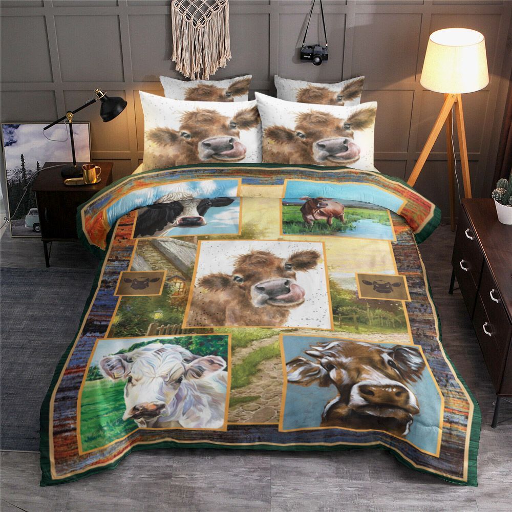Cow Artwork Collection Bedding Set