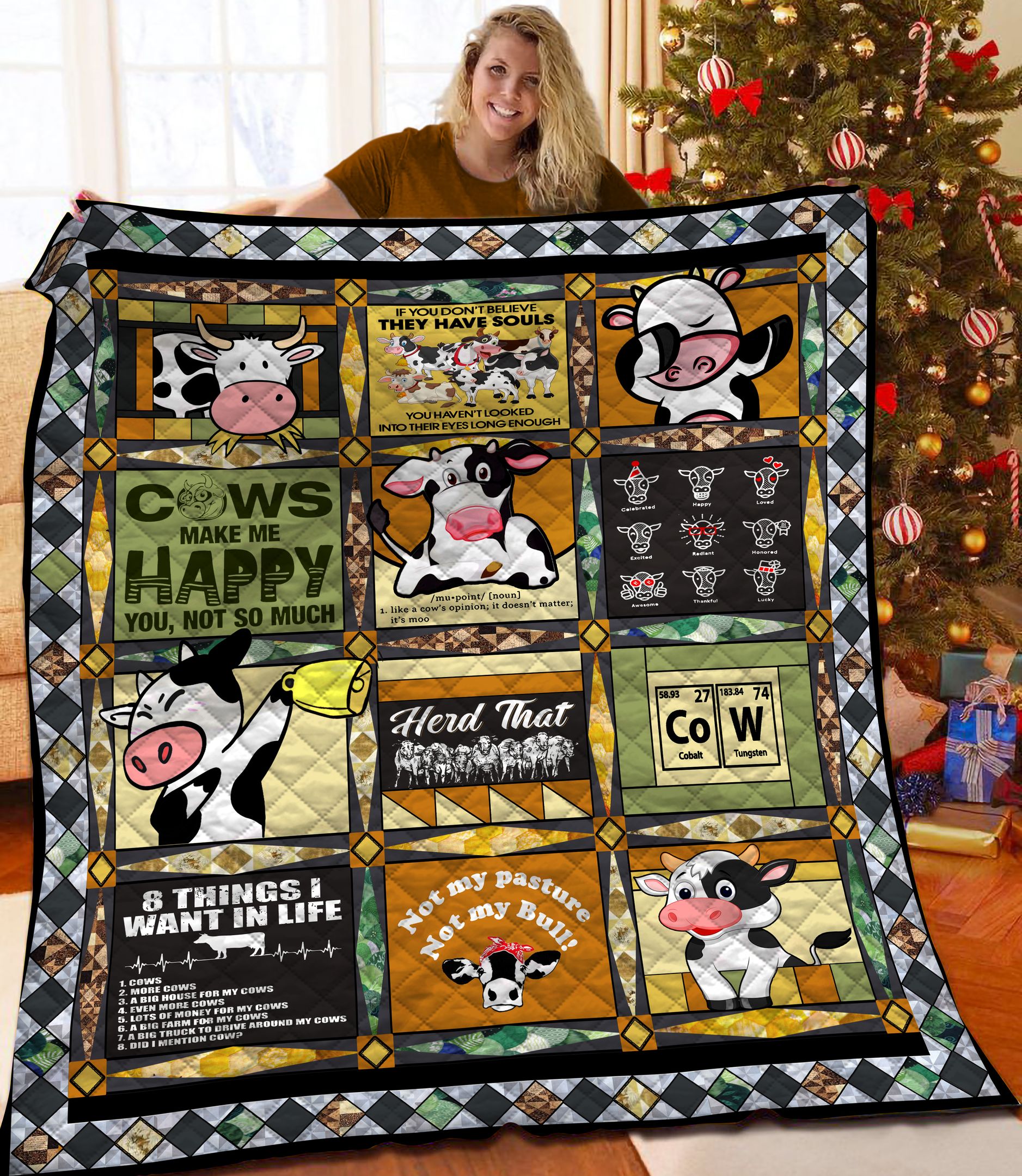 Cow BBB091110NB Quilt Blanket