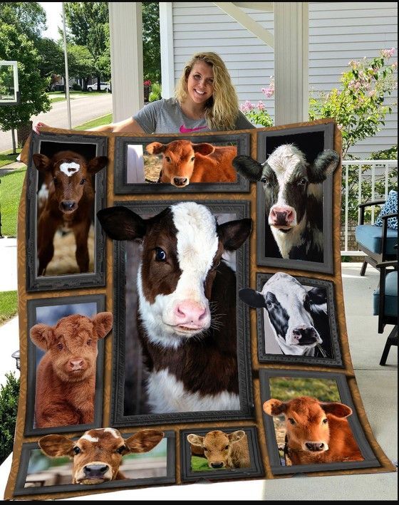 Cow Beauty Sherpa Fleece Blanket