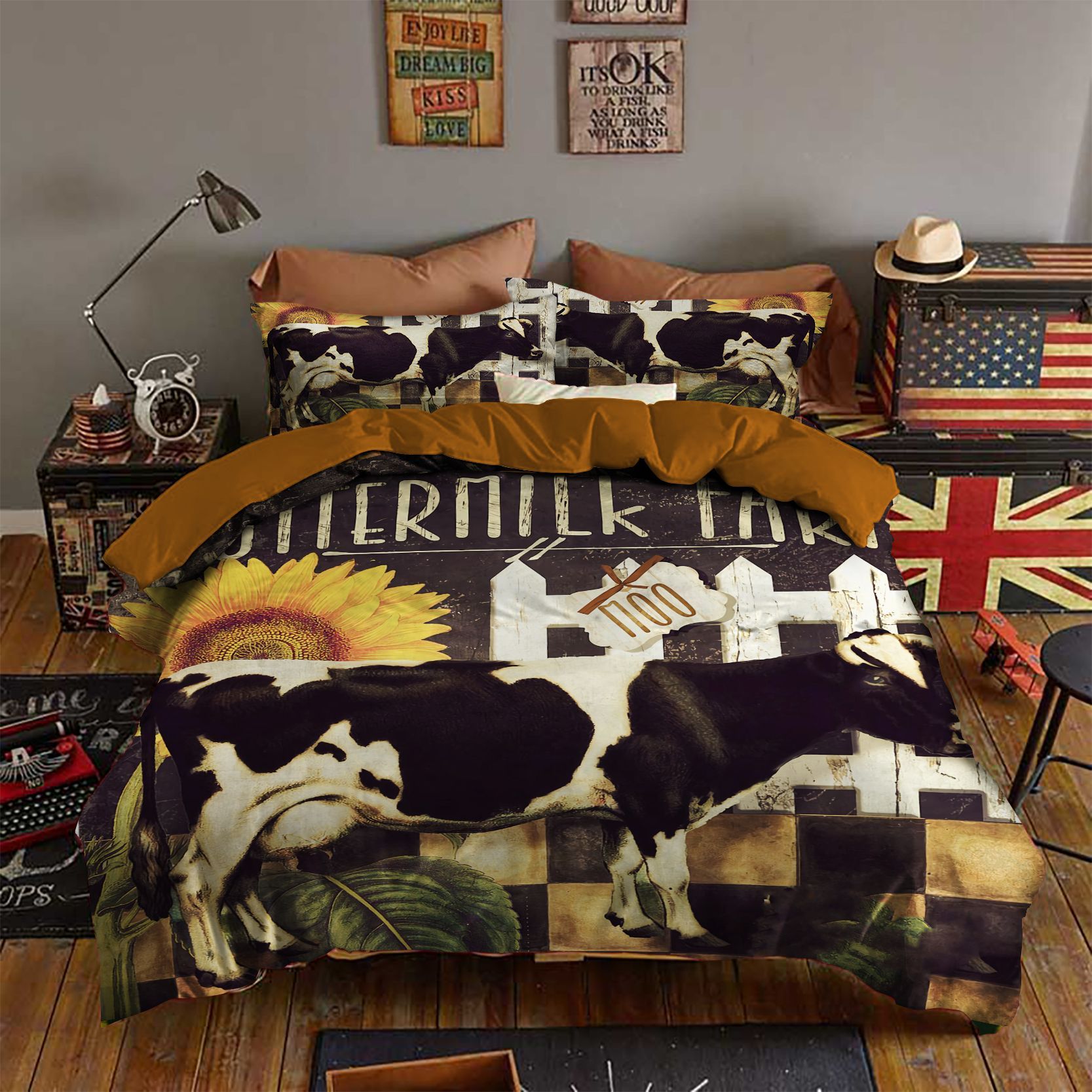 Cow Bedding Set