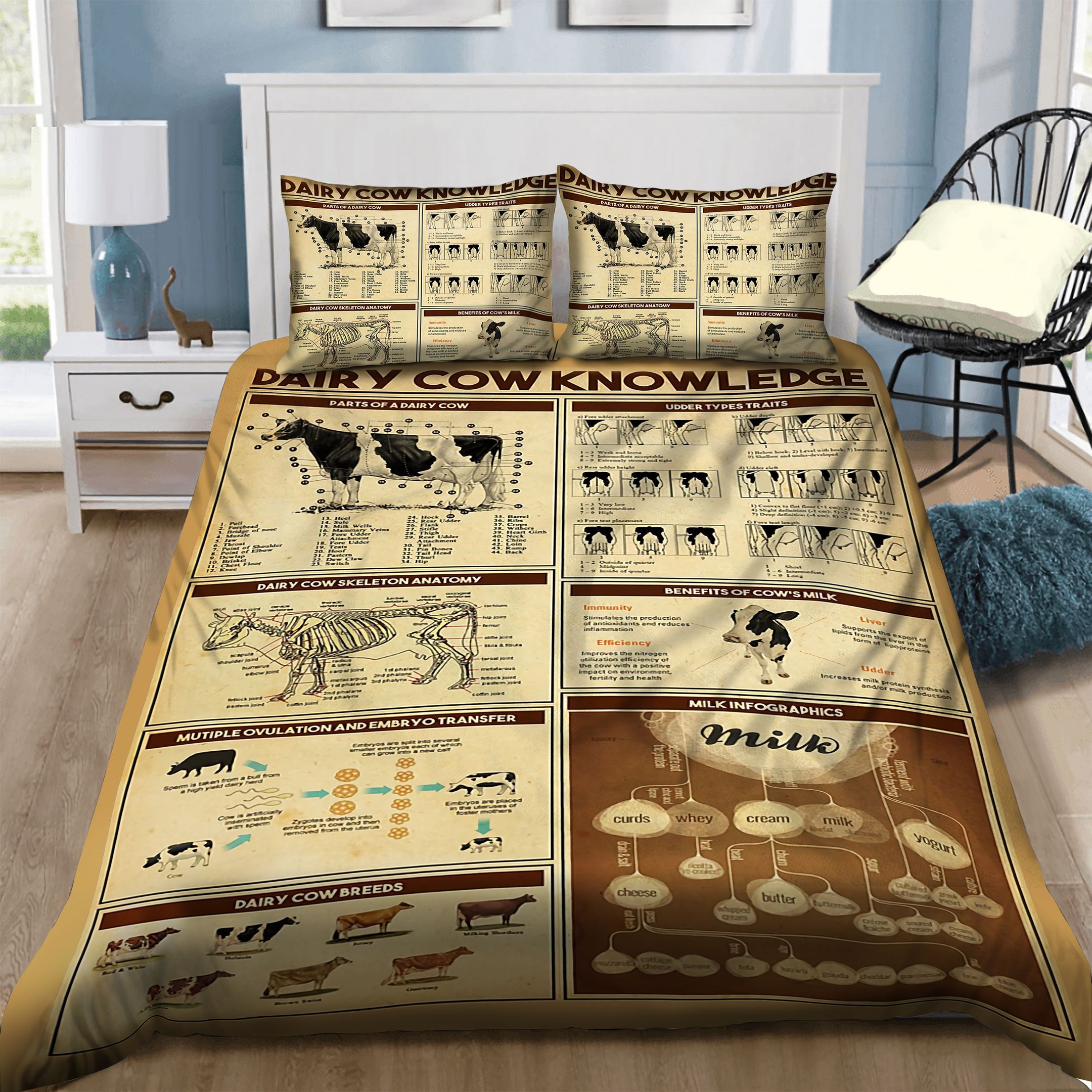 Cow Bedding Set