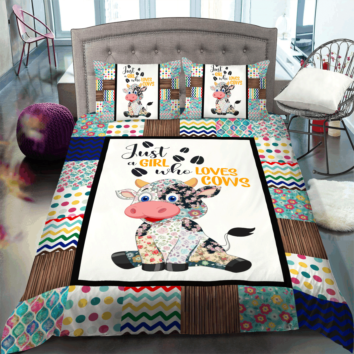 Cow Bedding Set