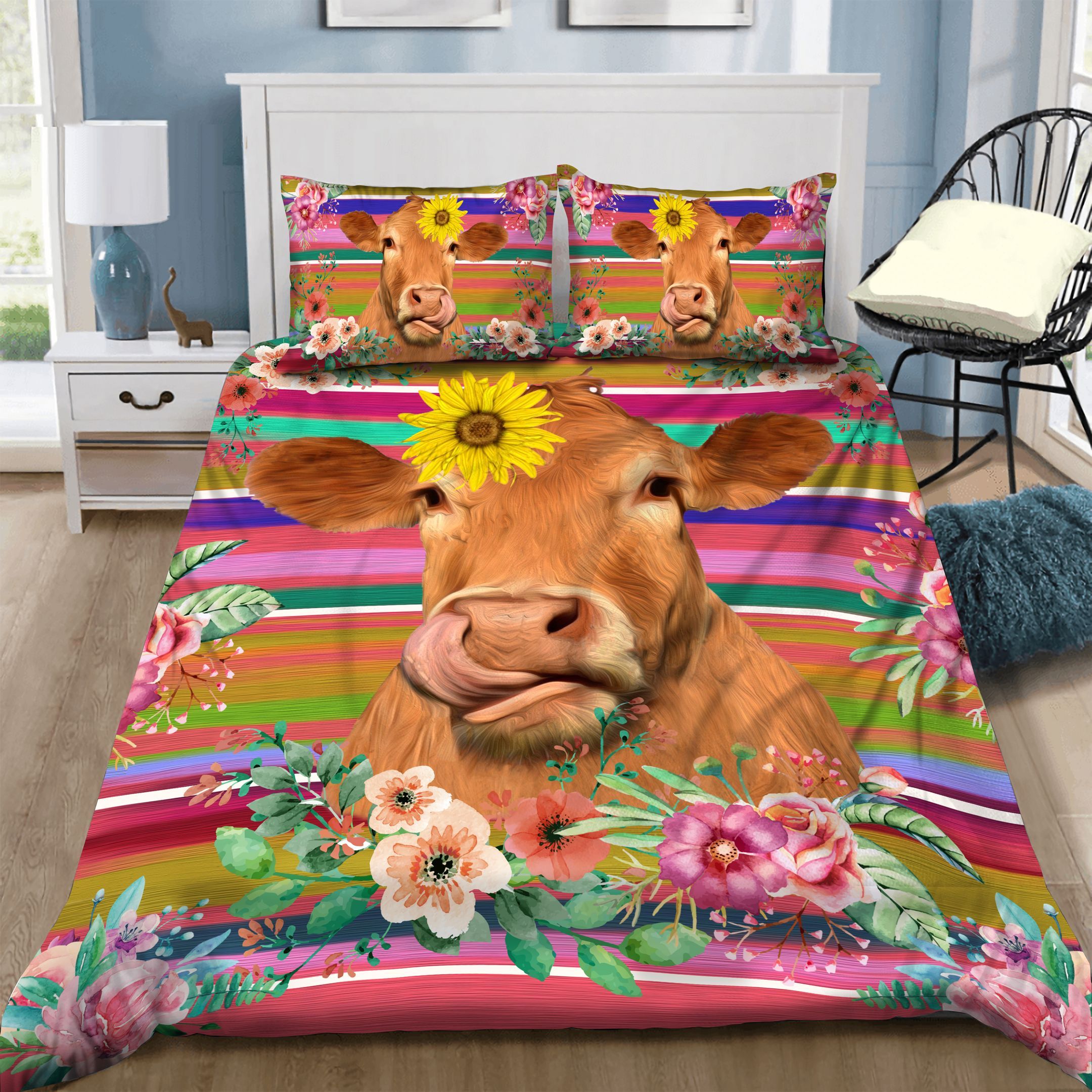 Cow Bedding Set