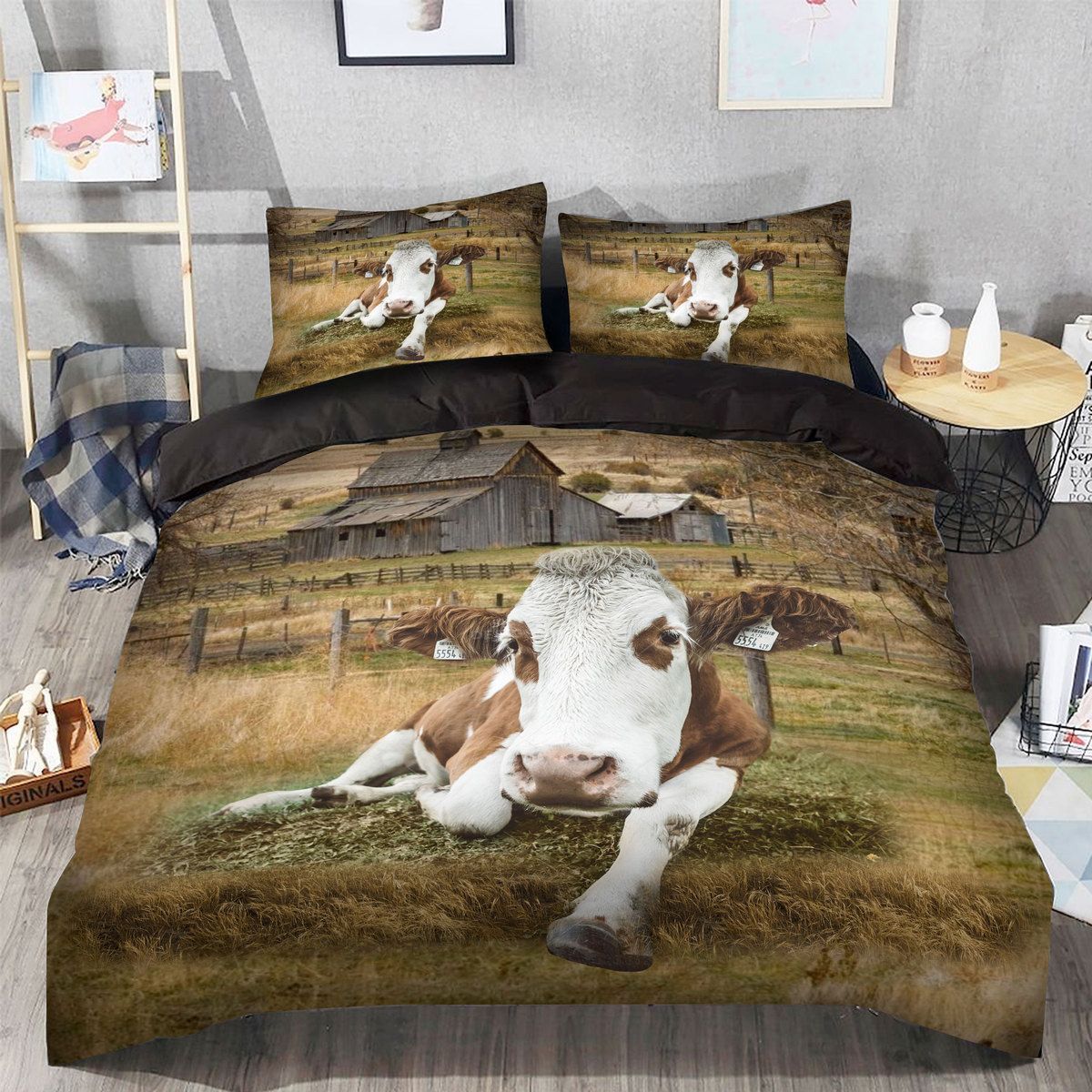 Cow Bedding Set