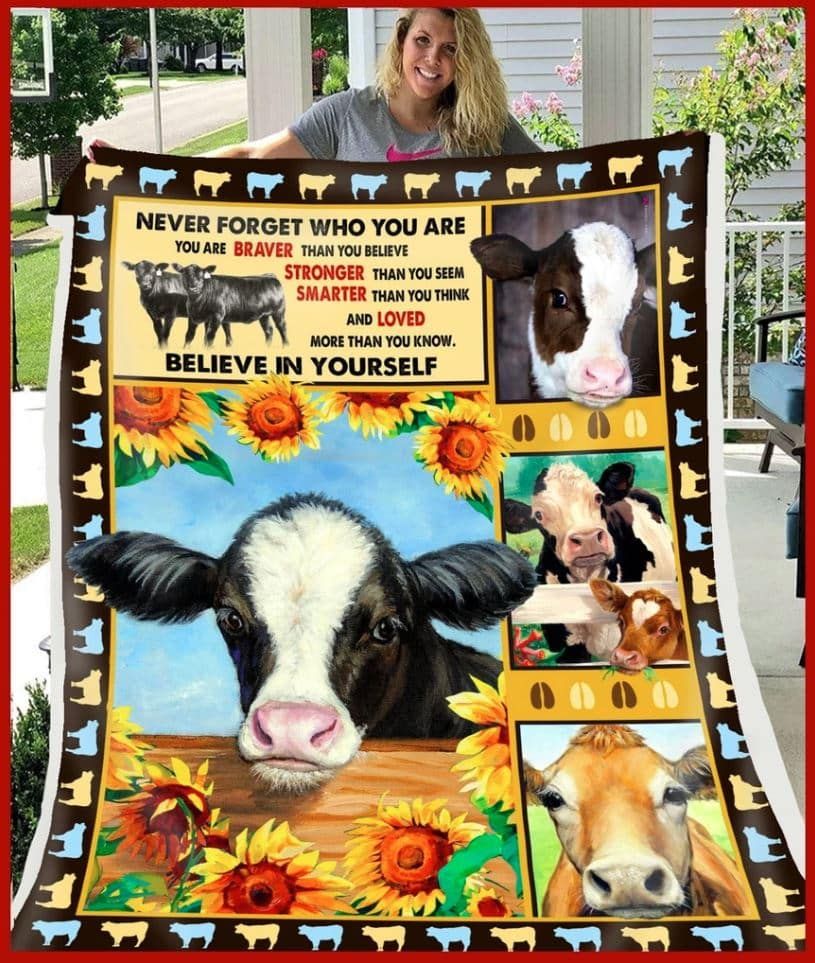 Cow Believe In Yourself Quilt Blanket DHC31121204TD