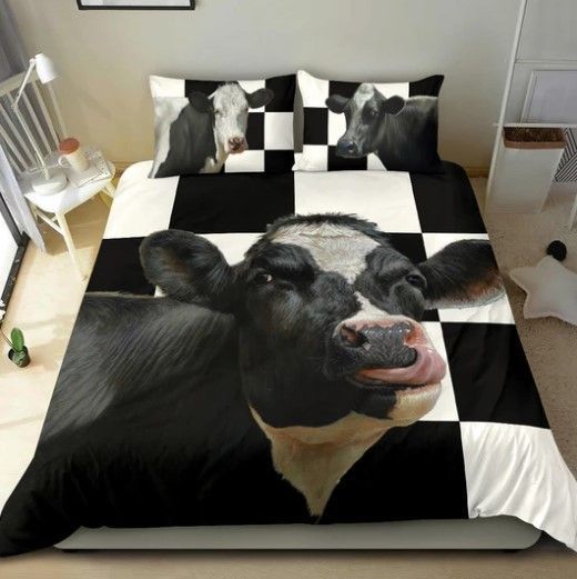Cow Board Bedding Set
