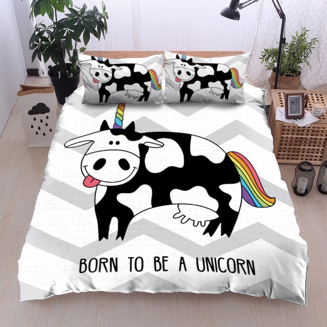 Cow Born To Be A Unicorn Bedding Set