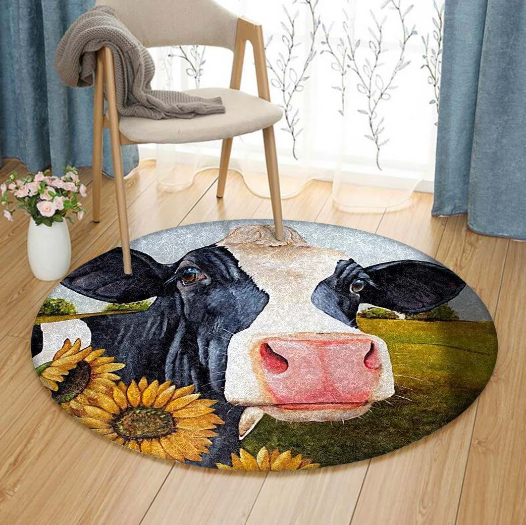 Cow Round Carpet