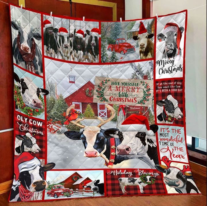 Cow Christmas DTC2311781 Quilt Blanket