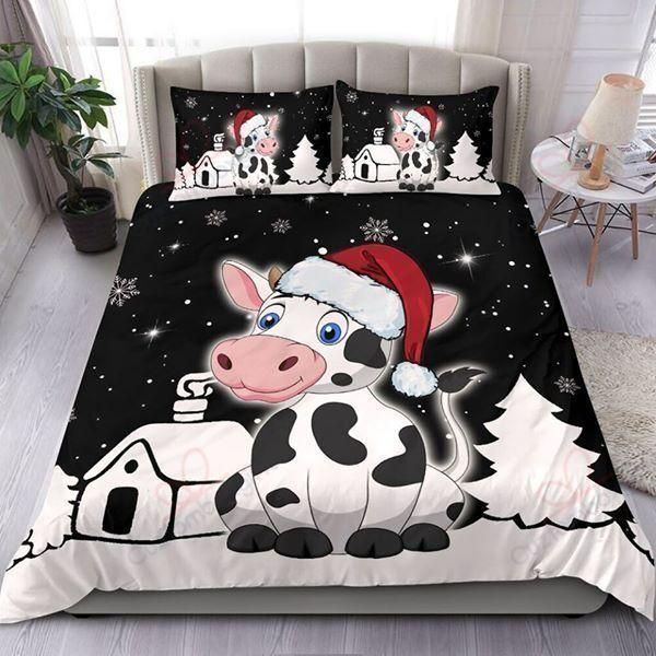 Cow Christmas Printed Bedding Set