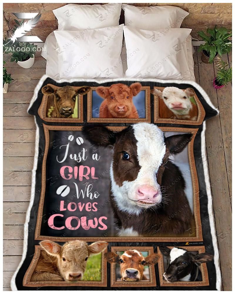 Cow Sherpa Fleece Blanket