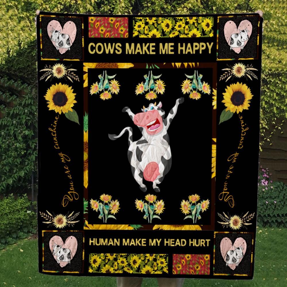 Cow CL14100147MDQ Quilt Blanket