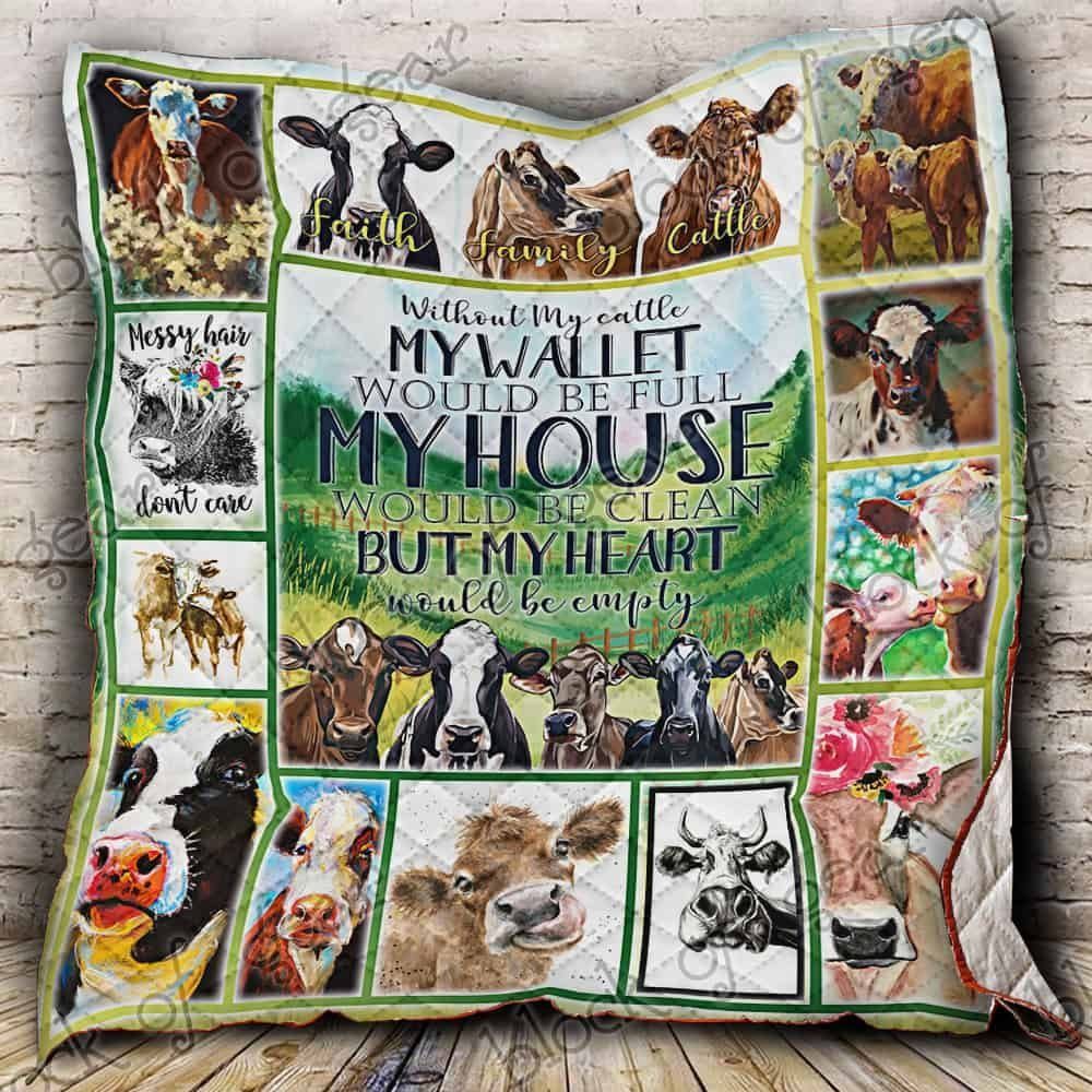 Cow CL19100218MDQ Quilt Blanket