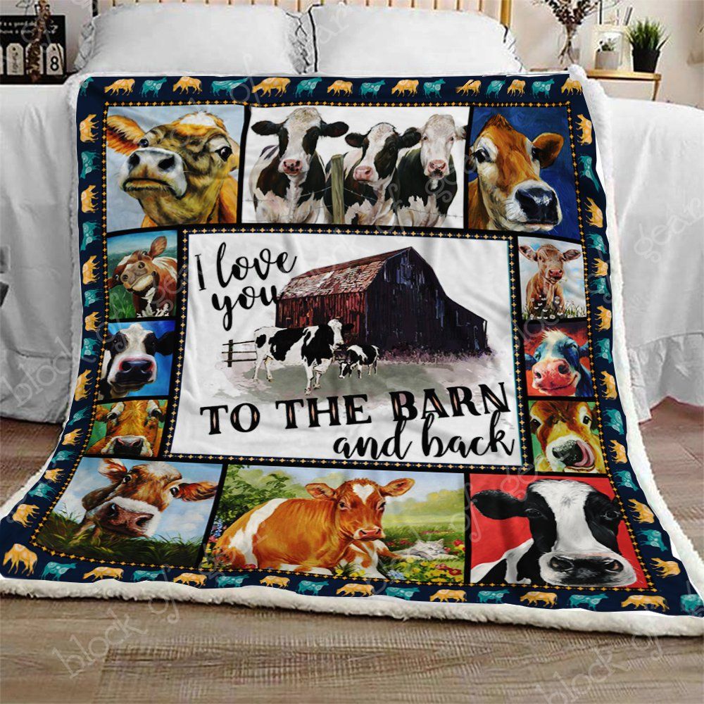 Cow Sherpa Fleece Blanket