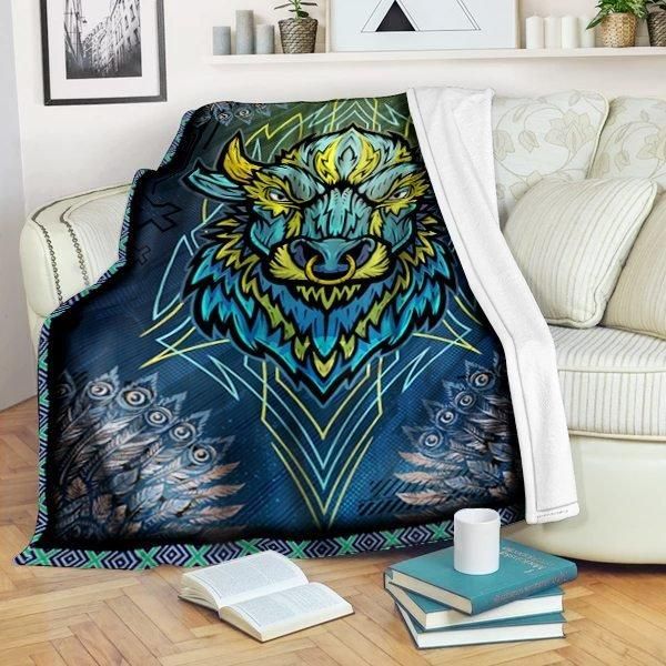 Cow Sherpa Fleece Blanket