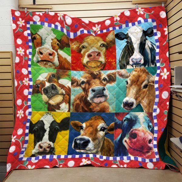 Cow CLH1611435Q Quilt Blanket