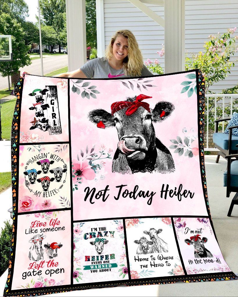 Cow Sherpa Fleece Blanket