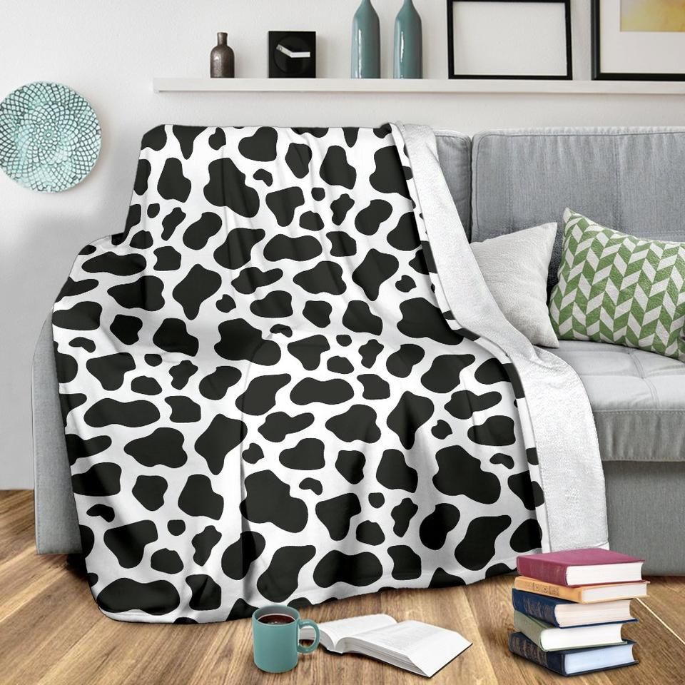 Cow Sherpa Fleece Blanket